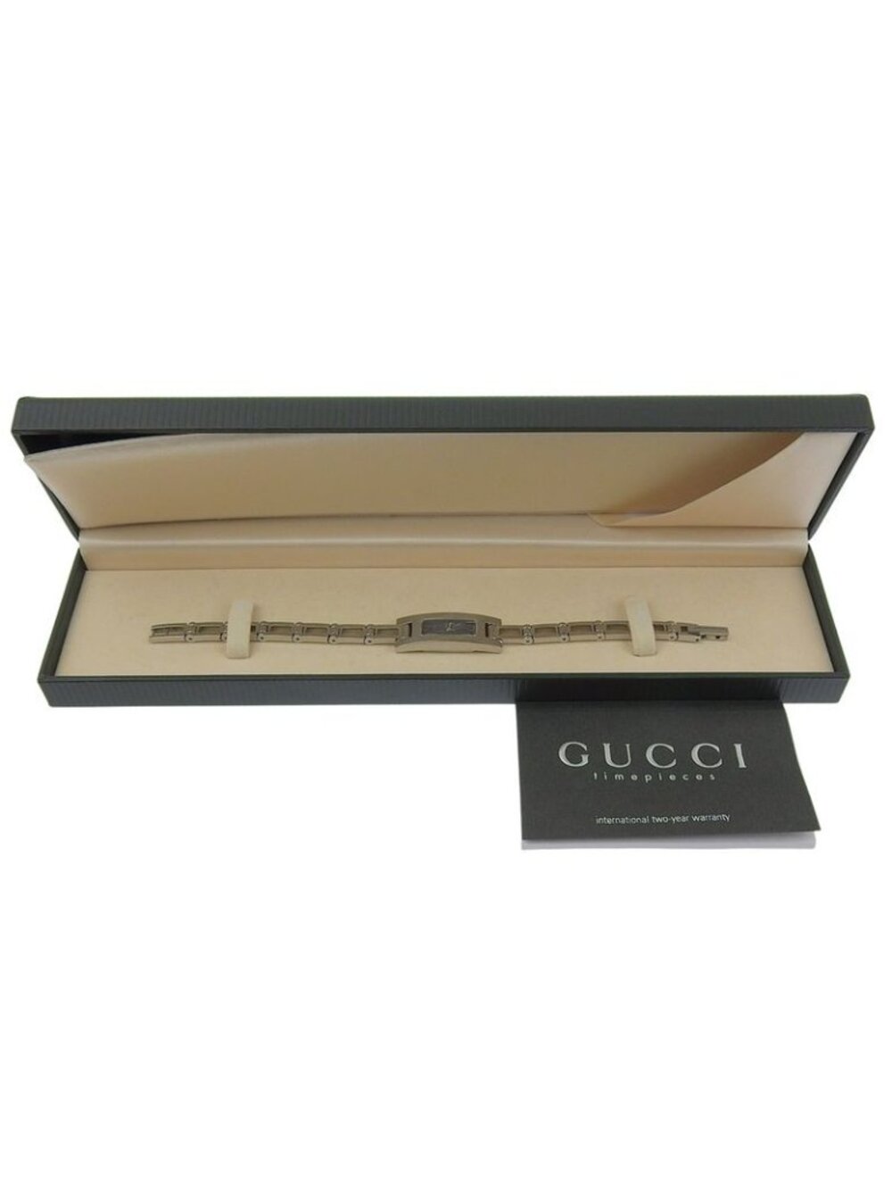 Gucci Stainless Steel Quartz Analog Display Black Dial Watch - Picture 8 of 8
